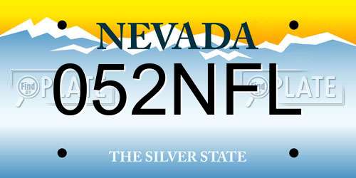052NFL Nevada License Plate