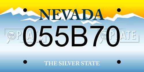 055B70 Nevada License Plate