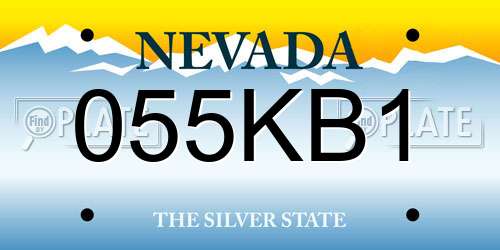 055KB1 Nevada License Plate