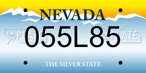 055L85 Nevada License Plate