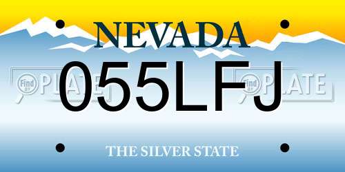 055LFJ Nevada License Plate