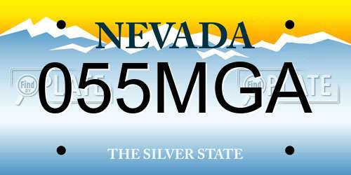 055MGA Nevada License Plate