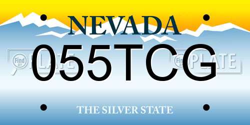 055TCG Nevada License Plate