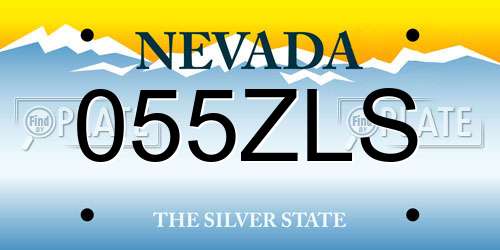 055ZLS Nevada License Plate