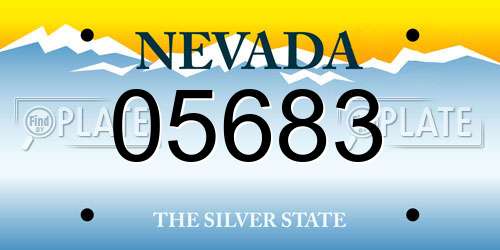 05683 Nevada License Plate