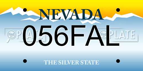 056FAL Nevada License Plate