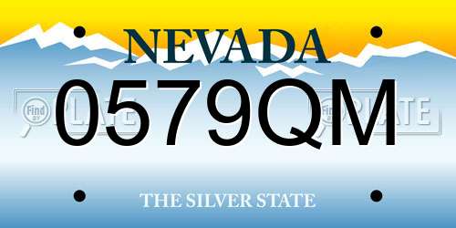 0579QM Nevada License Plate