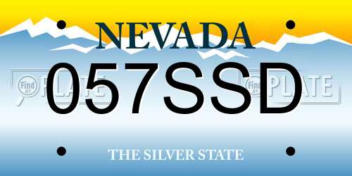 057SSD Nevada License Plate