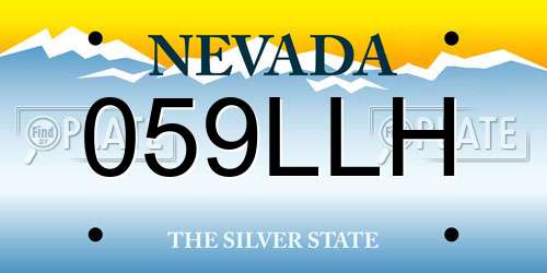 059LLH Nevada License Plate