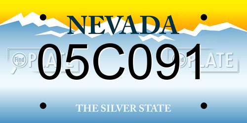 05C091 Nevada License Plate