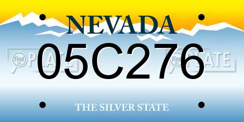05C276 Nevada License Plate