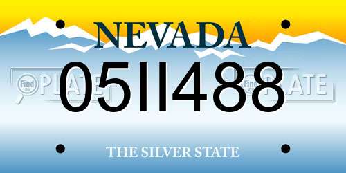 05II488 Nevada License Plate