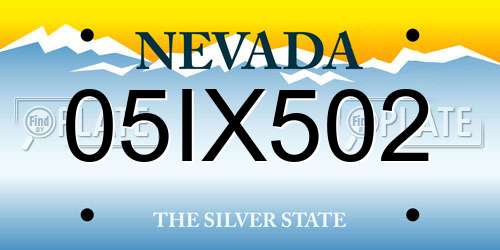 05IX502 Nevada License Plate