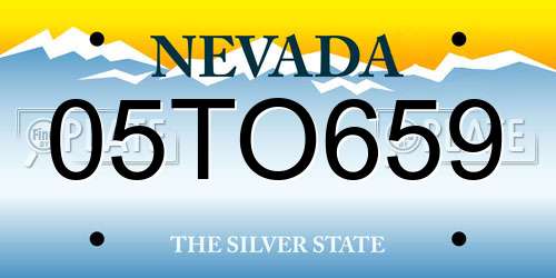 05TO659 Nevada License Plate