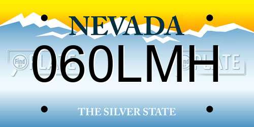 060LMH Nevada License Plate