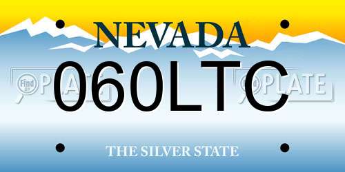 060LTC Nevada License Plate