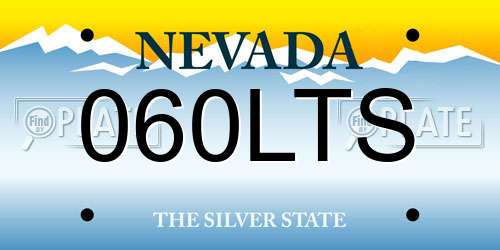 060LTS Nevada License Plate