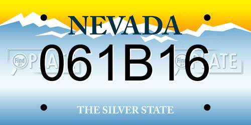 061B16 Nevada License Plate