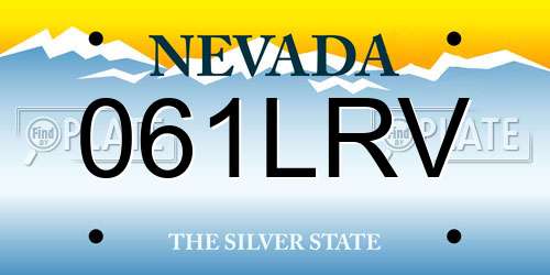061LRV Nevada License Plate