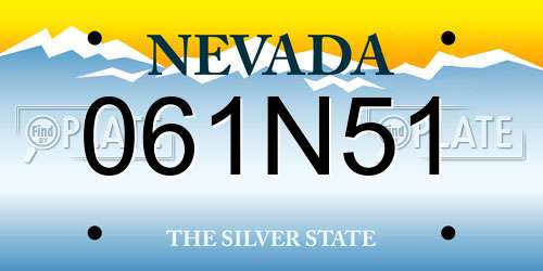 061N51 Nevada License Plate