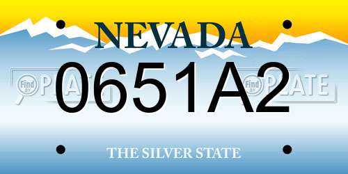 0651A2 Nevada License Plate