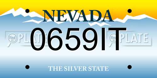0659IT Nevada License Plate