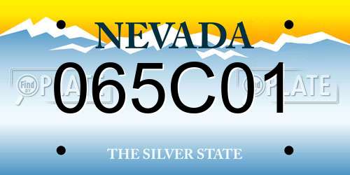 065C01 Nevada License Plate