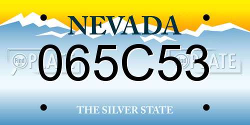 065C53 Nevada License Plate