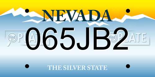 065JB2 Nevada License Plate