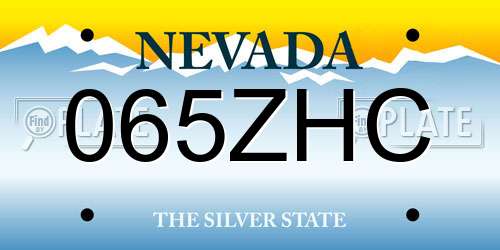 065ZHC Nevada License Plate