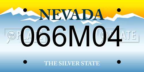 066M04 Nevada License Plate
