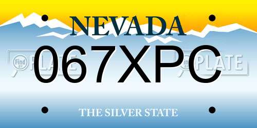 067XPC Nevada License Plate