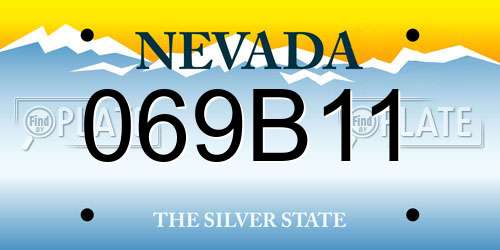 069B11 Nevada License Plate
