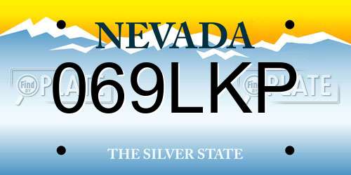 069LKP Nevada License Plate