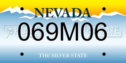 069M06 Nevada License Plate