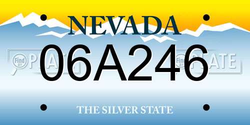 06A246 Nevada License Plate