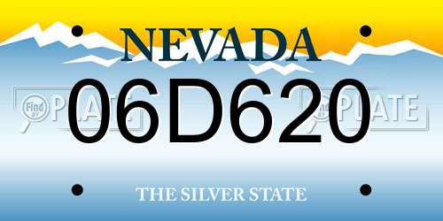 06D620 Nevada License Plate
