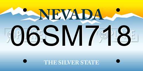 06SM718 Nevada License Plate