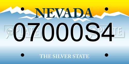 07000S4 Nevada License Plate