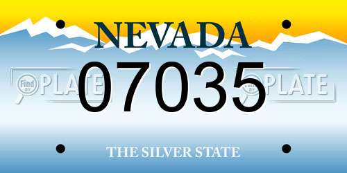 07035 Nevada License Plate