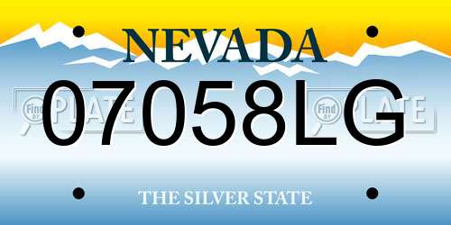 07058LG Nevada License Plate