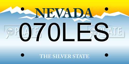 070LES Nevada License Plate