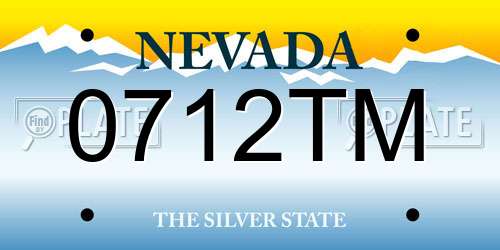 0712TM Nevada License Plate