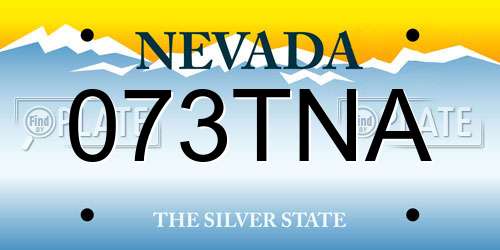 073TNA Nevada License Plate