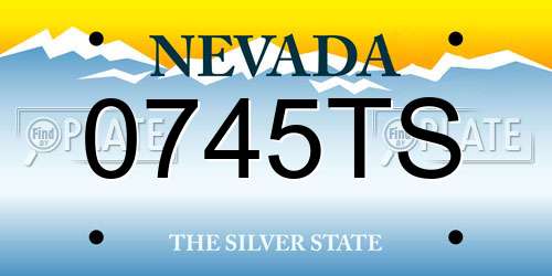 0745TS Nevada License Plate