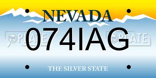 074IAG Nevada License Plate