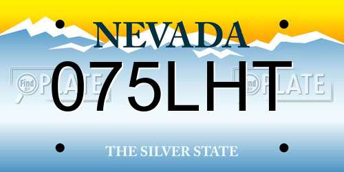 075LHT Nevada License Plate