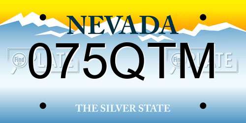 075QTM Nevada License Plate