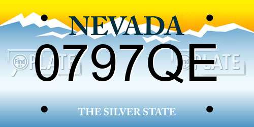 0797QE Nevada License Plate