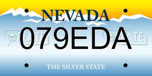 079EDA Nevada License Plate